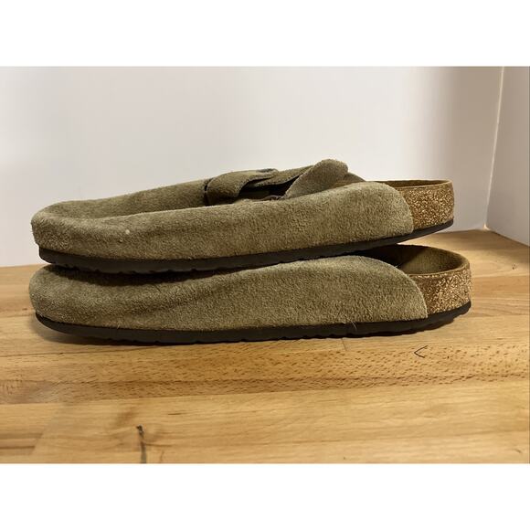 Birkenstock Suede Loafers in Olive Green main image 8